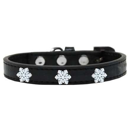 PET PAL Snowflake Widget Dog CollarBlack Size 18 PE791620